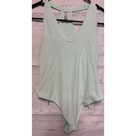 Intimately Free People Mint Green Tank top Spandex Racerback Bodysuit Size XS/S - Picture 1 of 8
